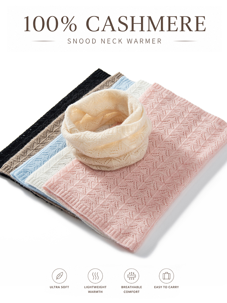 Womens 100% Cashmere Fan Point - Infinity Scarf Knit recension och pris