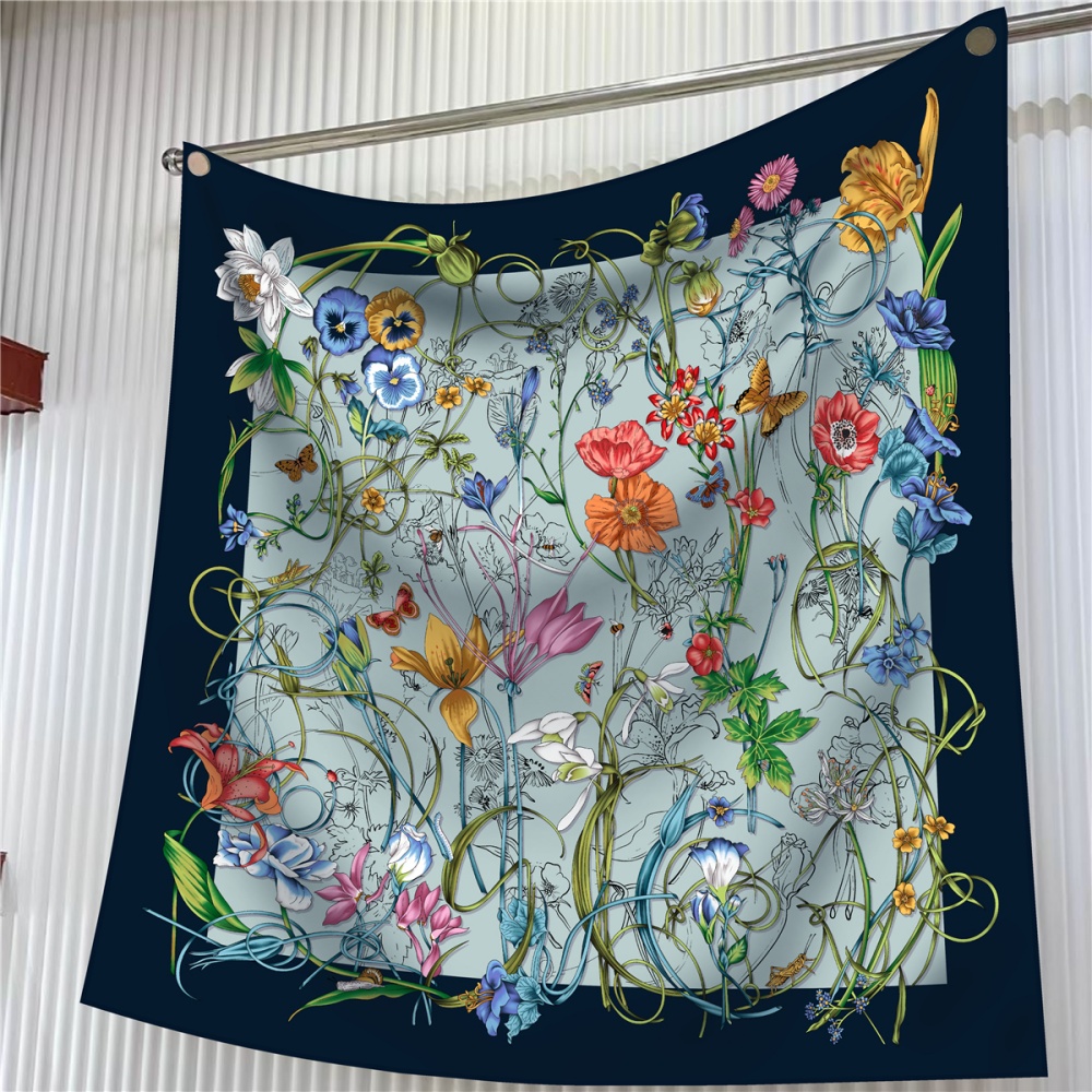 Silk Scarf Women Floral Printe - Silk Neck Scarf recension och pris