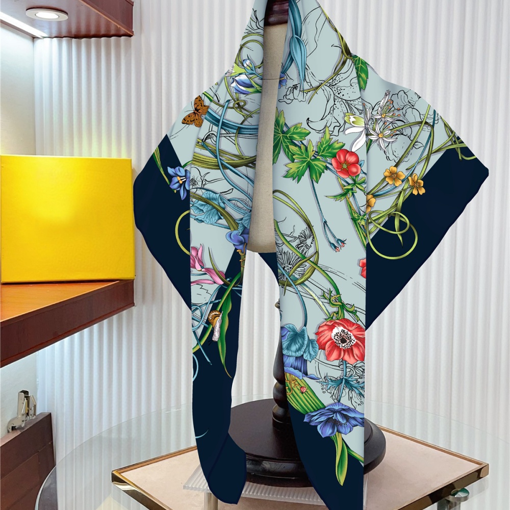 Silk Scarf Women Floral Printe - Silk Neck Scarf recension och pris
