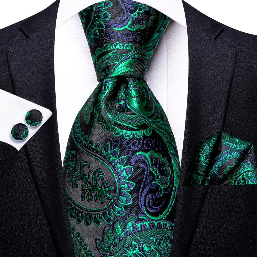 Paisley Striped Green Silk Tie - Silk Tie Striped recension och pris