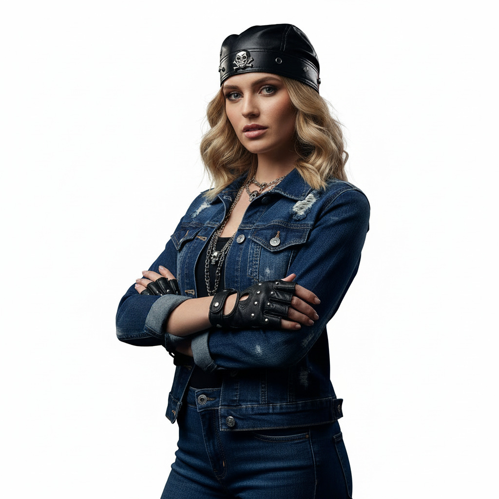 PU Leather Black Biker Adjusta - Bandana Doo Rag recension och pris