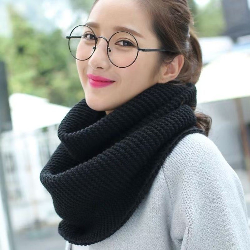 Solid Color Infinity Loop Scar - Infinity Scarf Knit recension och pris